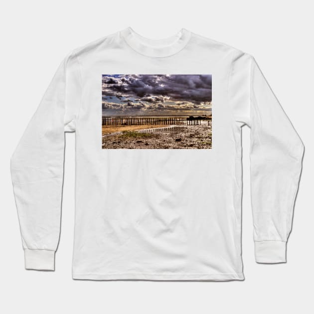 East Mersea Beach Long Sleeve T-Shirt by Nigdaw